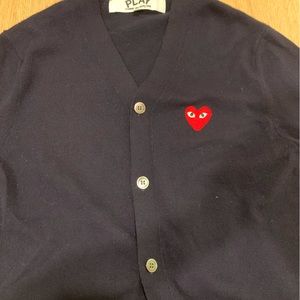 Men Comme Des Garcon Navy Cardigan size Medium